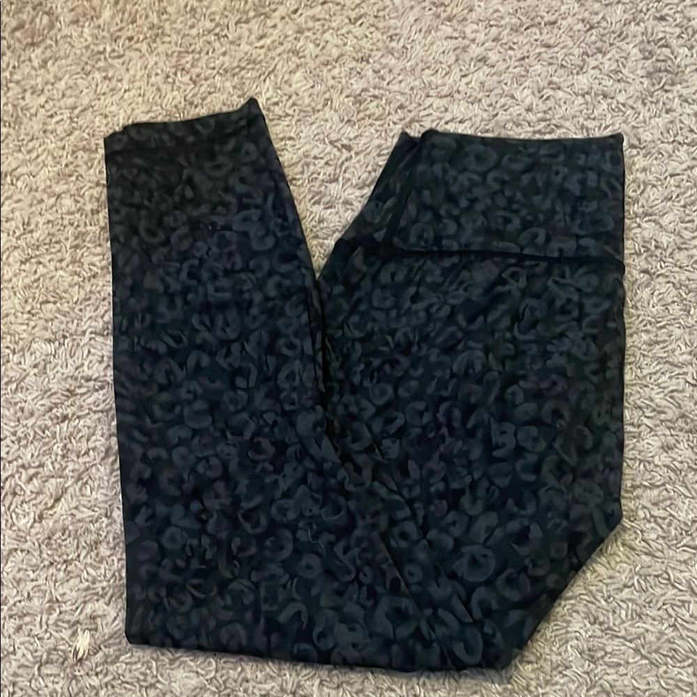 Black Leopard Print Lululemon Leggings
